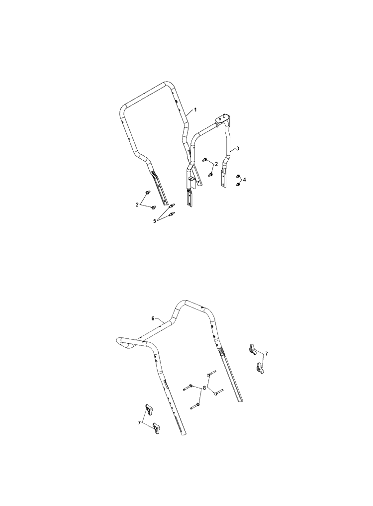 Handle Diagram and Parts List for ST330  Husqvarna Snow Blower