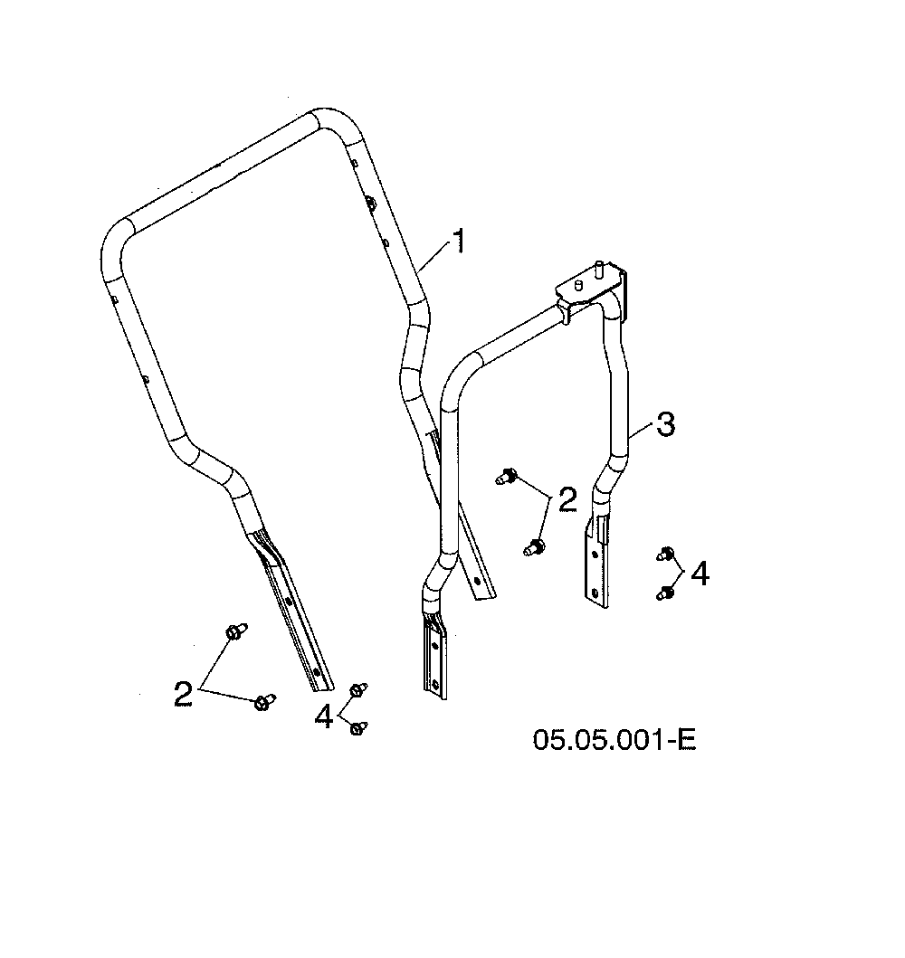 Lower handle Diagram and Parts List for 96193009703  Husqvarna Snow Blower