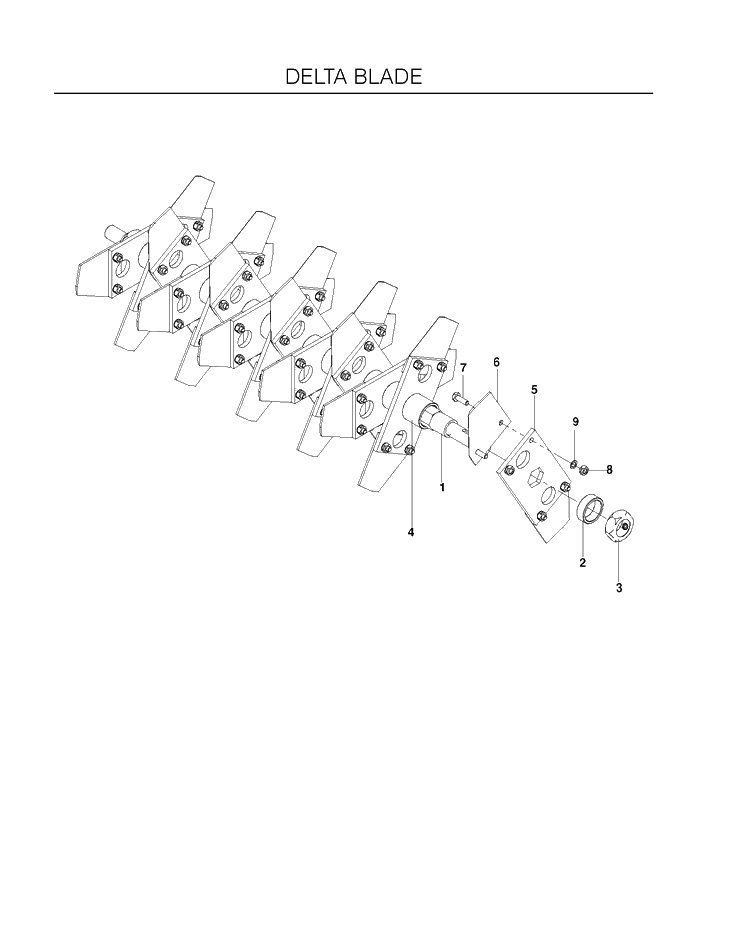 Delta Blade Diagram and Parts List for DTF6BF 2010-02 Husqvarna Dethatcher