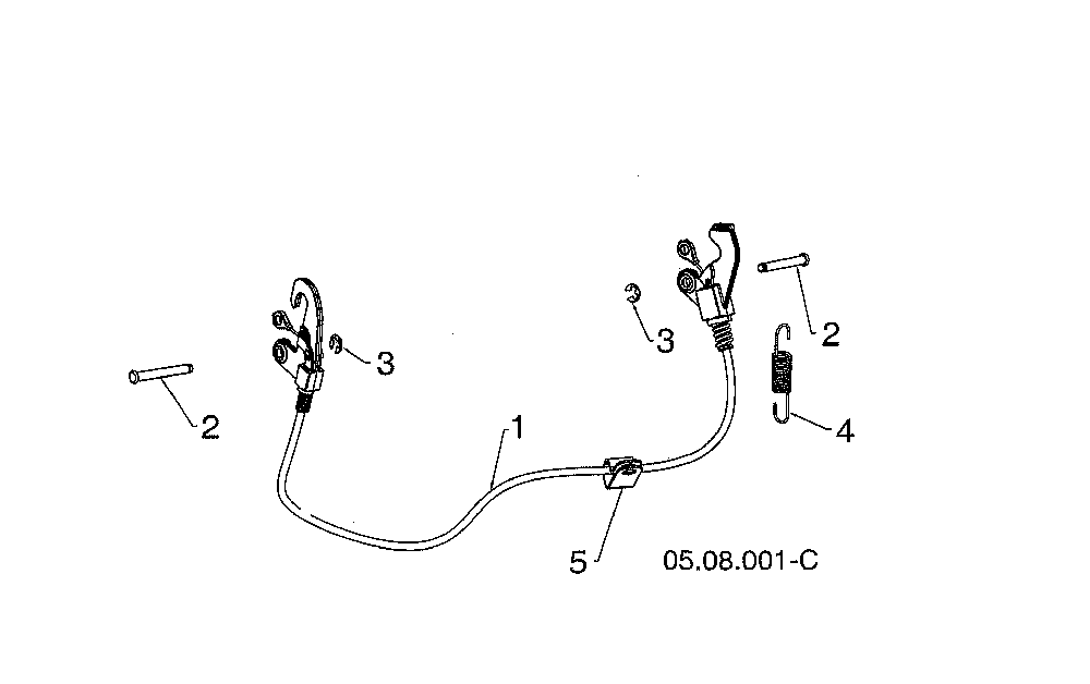Interlock cable Diagram and Parts List for 96193012204  Husqvarna Snow Blower