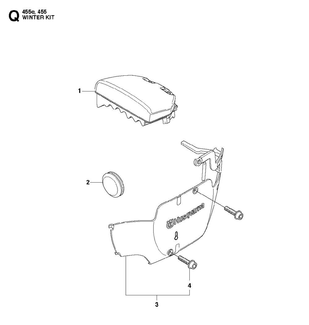 Winter Kit Diagram and Parts List for 455ERANCHER 2013-01 Husqvarna Chainsaw