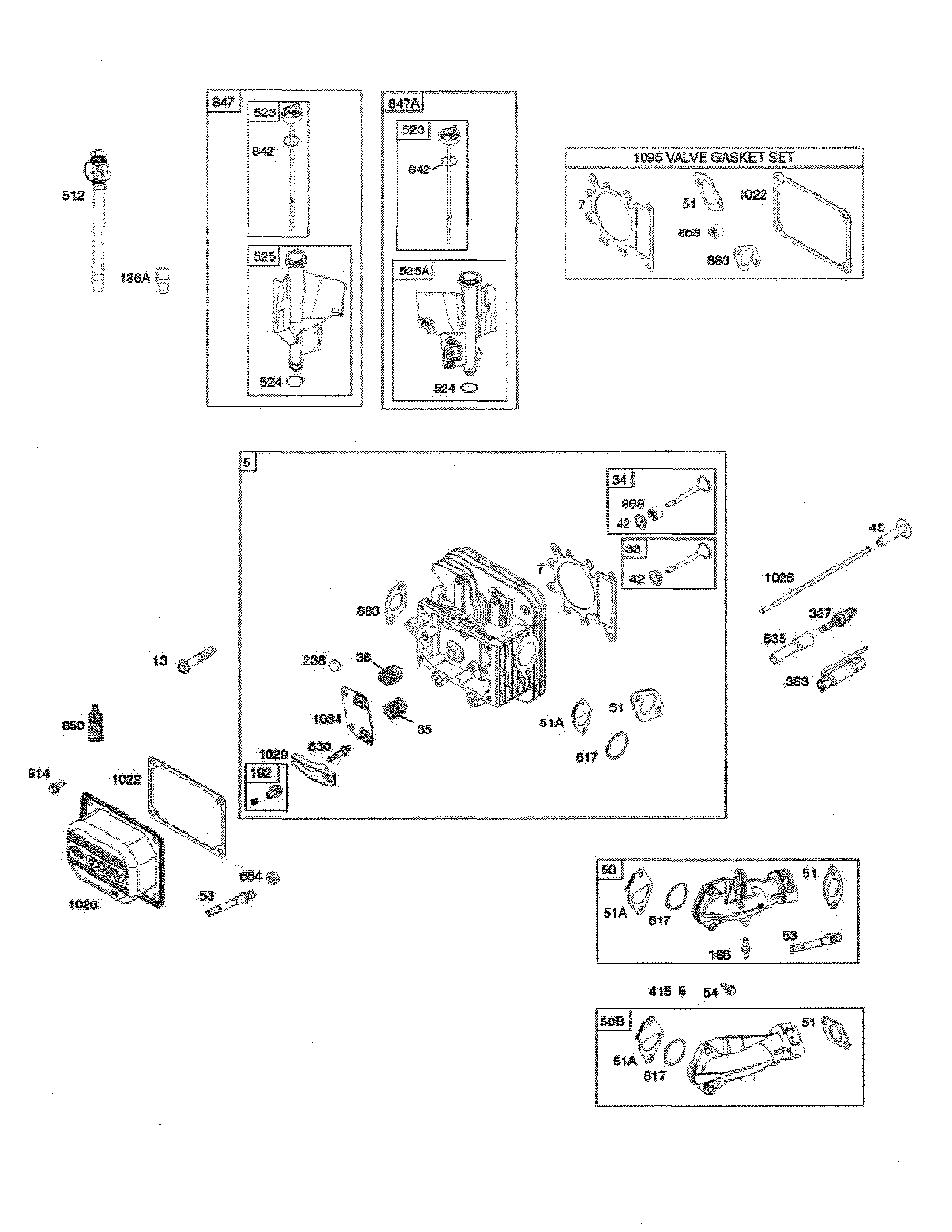 Head-cylinder/intake manifold Diagram and Parts List for YTH1842-917223810  Husqvarna Lawn Tractor
