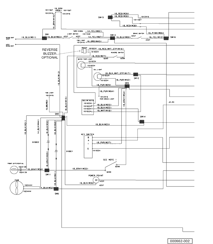 Wiring Diesel Vehicle, Single Piece (Part A) Diagram and Parts List for HUV4421DXP 2006-11 Husqvarna Lawn Tractor