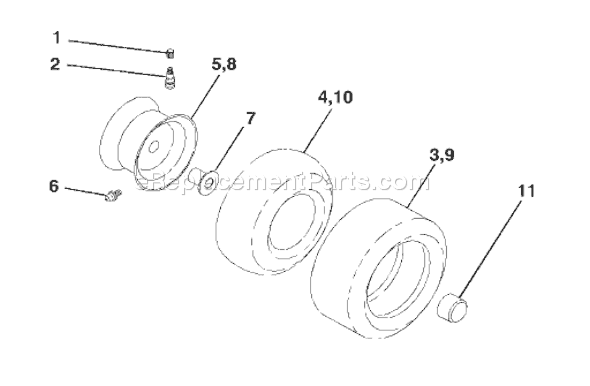 Page J Diagram and Parts List for YTH1542XPF (954567253) (2002-02) Husqvarna Lawn Tractor