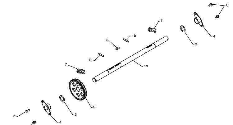 Drive 1 Diagram and Parts List for 1830SB (96193005700)(2010-04) Husqvarna Snow Blower