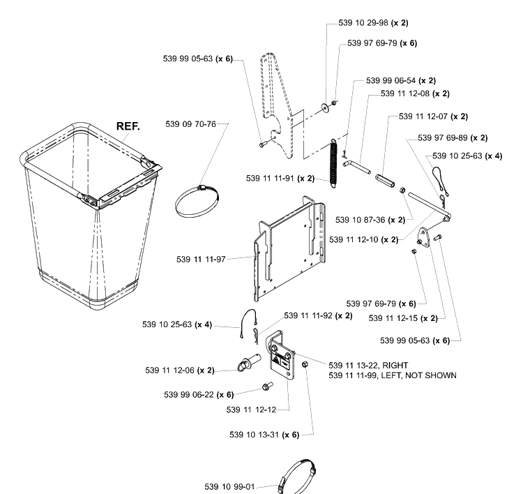 Accessory Mounting Kit Diagram and Parts List for LZ5227TXPKOA (968999309)(2006-02) Husqvarna Lawn Mower