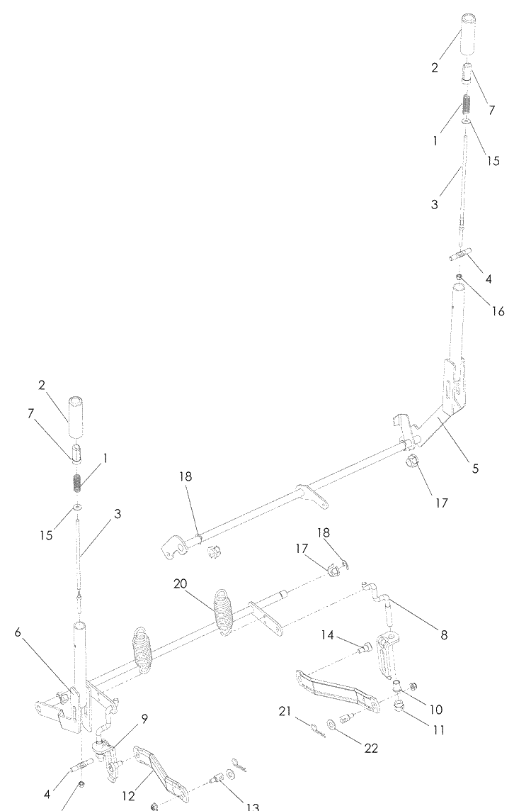 Brake / Lift Diagram and Parts List for RZ5424 (965881301)(2009-01) Husqvarna Lawn Mower