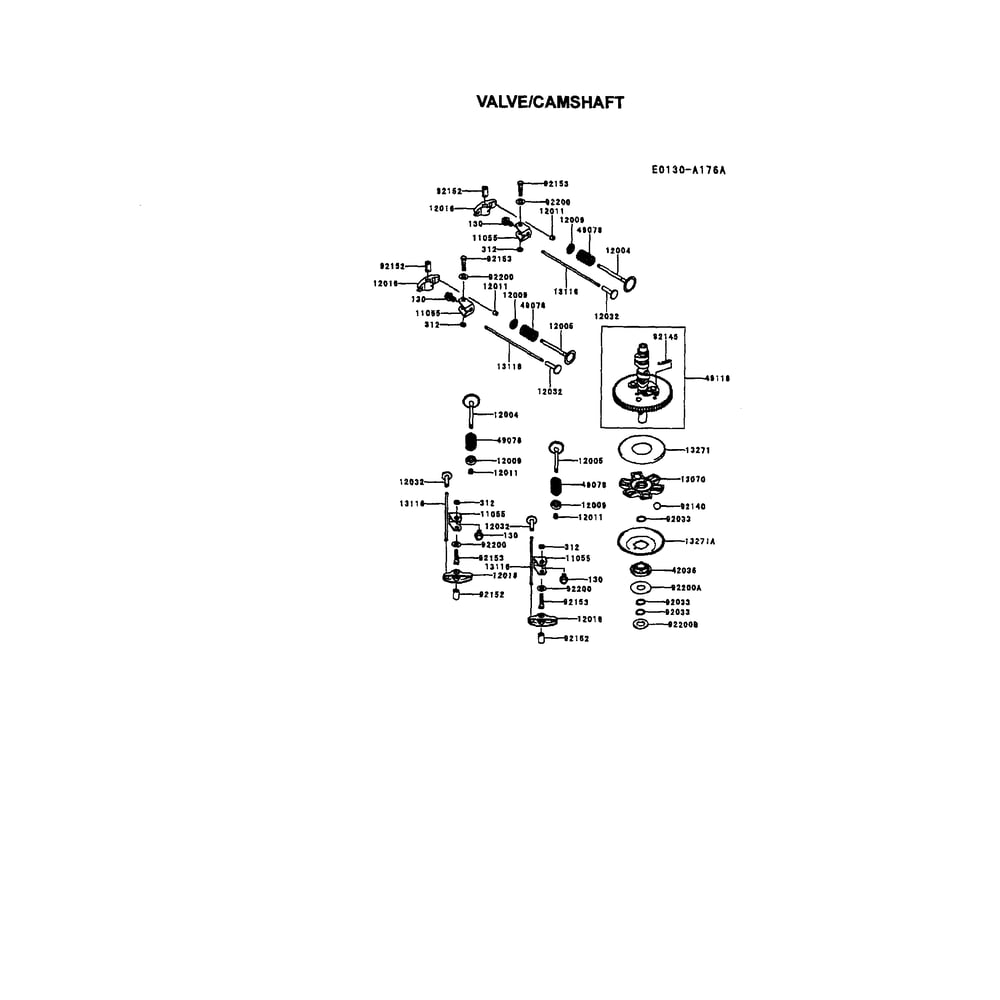 Engine >> Valve/Camshaft Diagram and Parts List for 917289580  Husqvarna Lawn Tractor