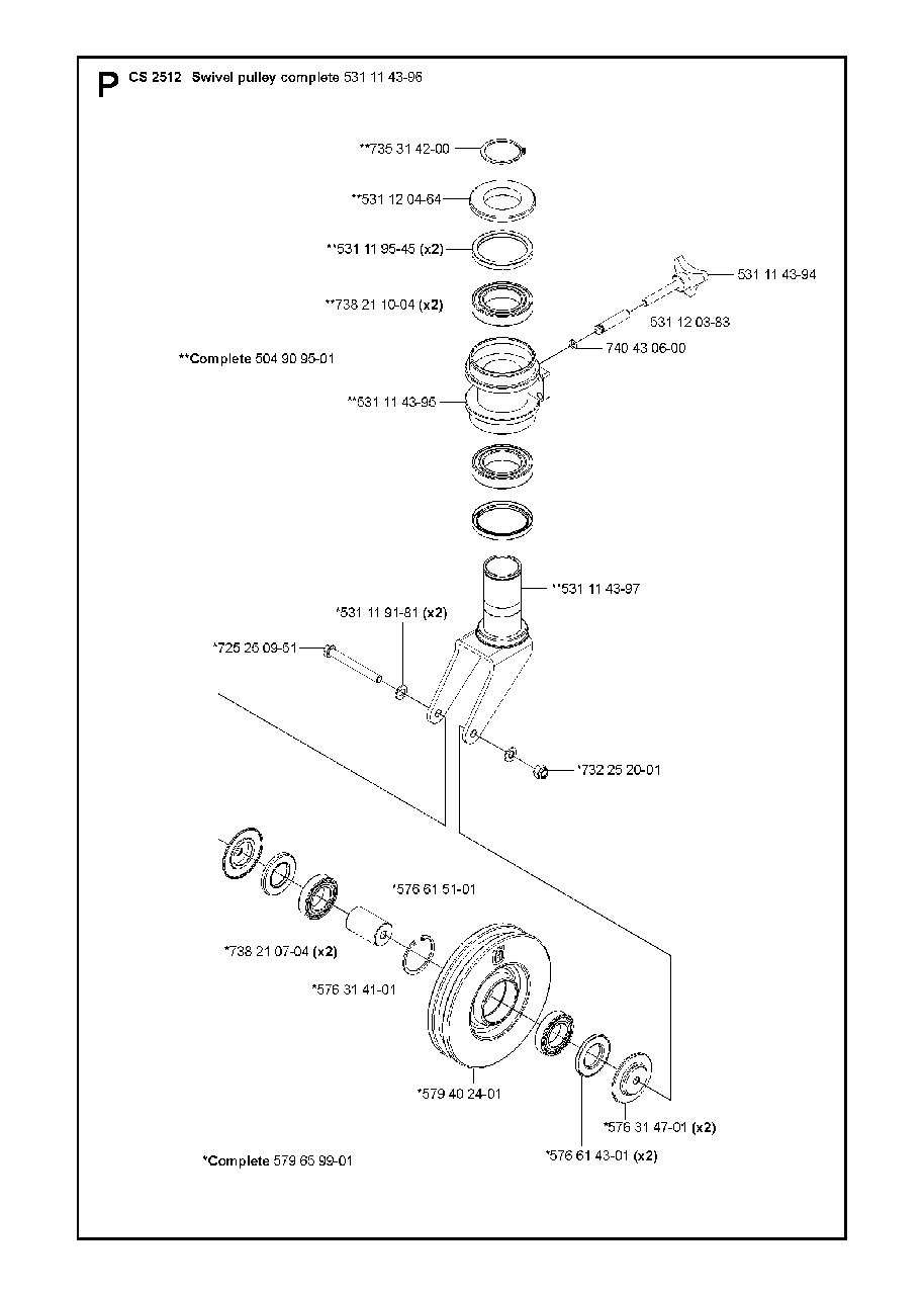 Wheels And Tires Diagram and Parts List for CS2512 (1301 & Above)(2013-04) Husqvarna Circular Saw