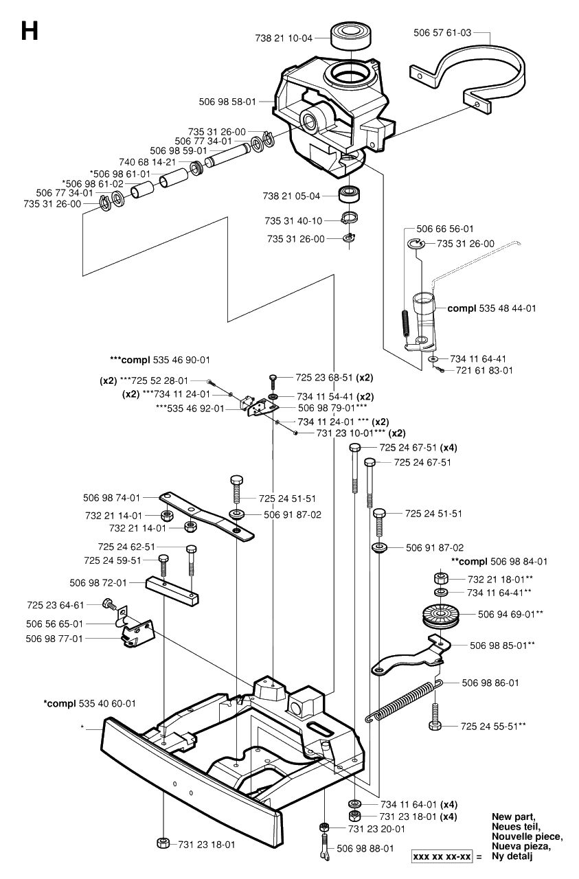 Steering Diagram and Parts List for R15-V2 (953533701)(2006-05) Husqvarna Lawn Tractor