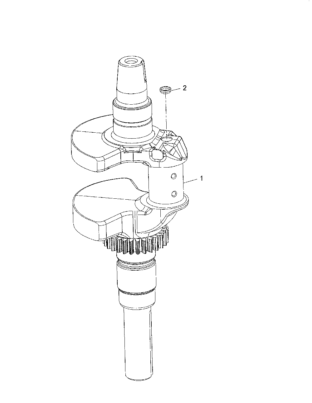 Crankshaft Diagram and Parts List for 96045004700  Husqvarna Lawn Tractor