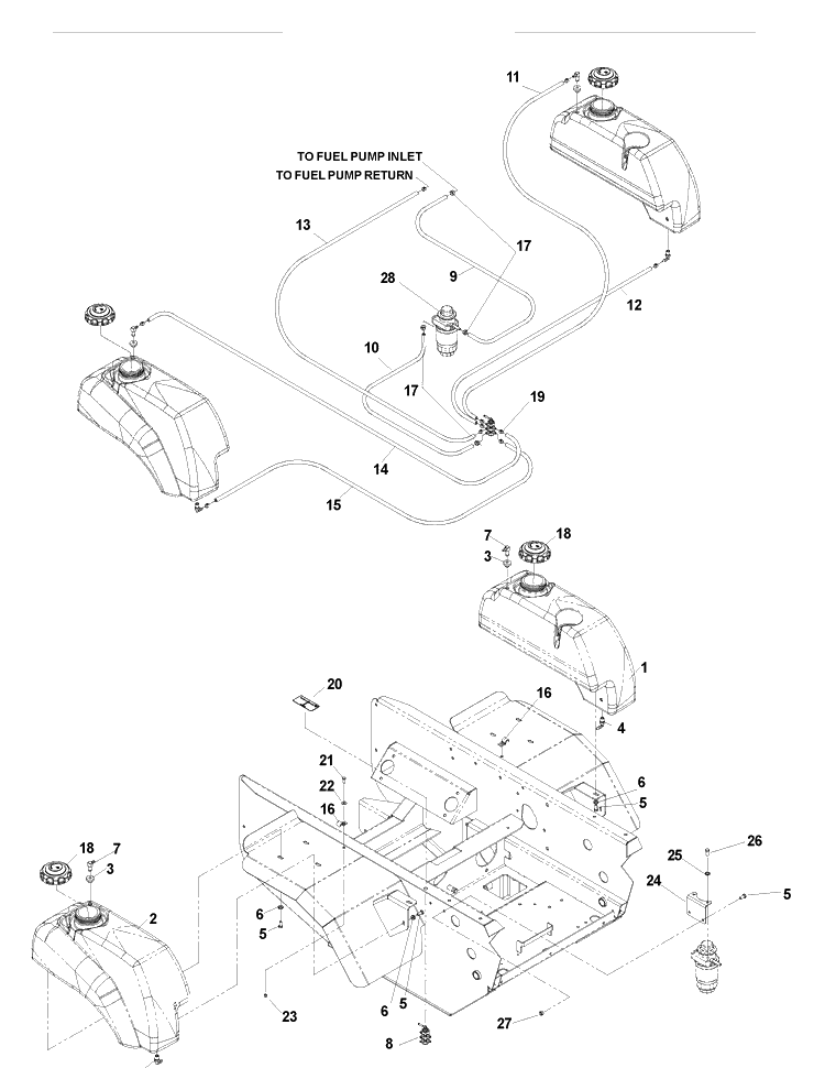 Fuel Group Diagram and Parts List for BZ6127 (BAM)(2005-01) Husqvarna Lawn Mower