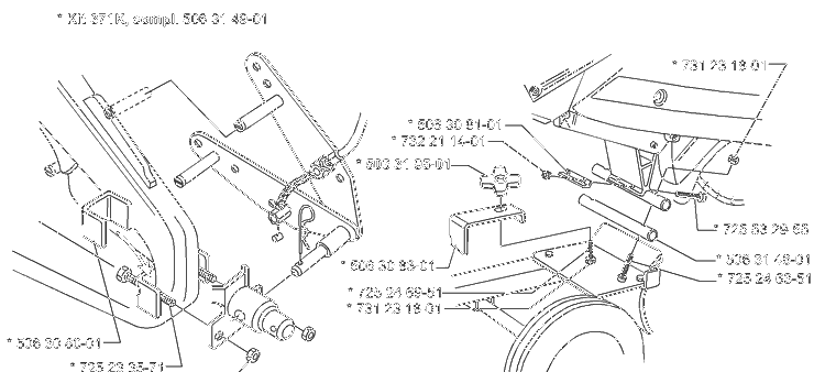 Hitch For 371k Diagram and Parts List for KV03 2000-03 Husqvarna Table Saw Accessories