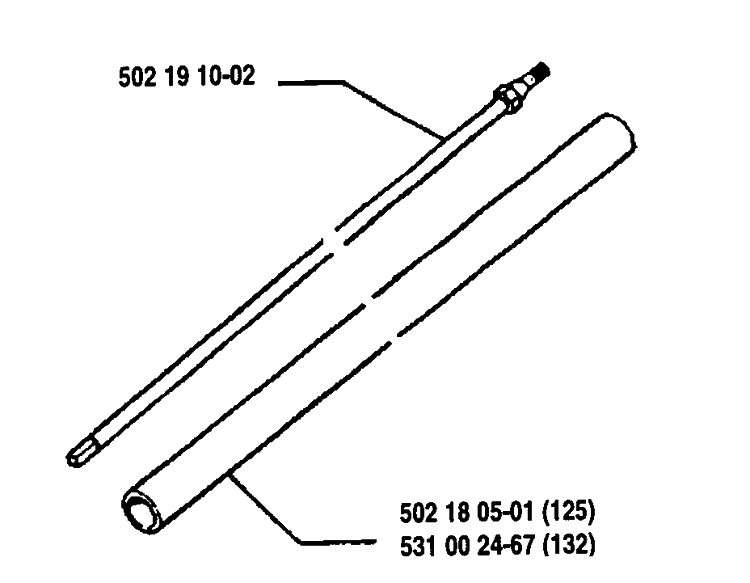 Pole Diagram and Parts List for 125L 1993-04 Husqvarna Trimmer