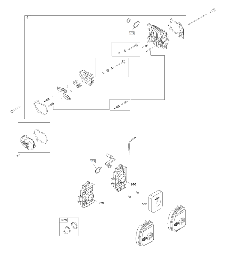 Cylinder Cover Diagram and Parts List for 09P6020002H1 2017-01 Husqvarna Engine