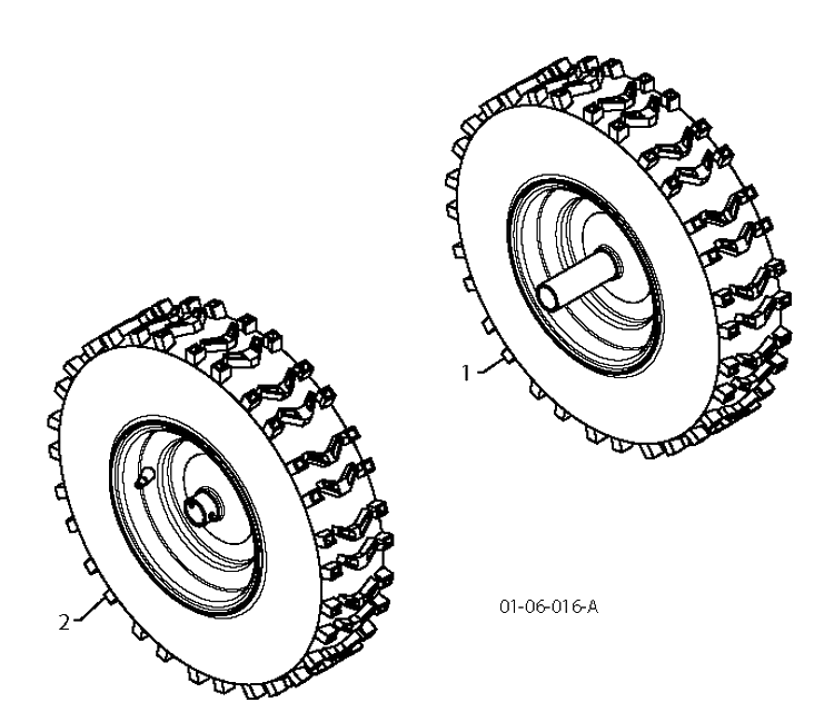 Wheels And Tires Diagram and Parts List for 5524ST 2010-04 Husqvarna Snow Blower