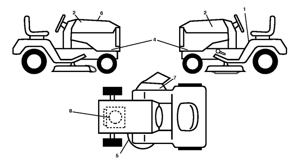 Decals Diagram and Parts List for YTH2042 2020 Husqvarna Lawn Tractor