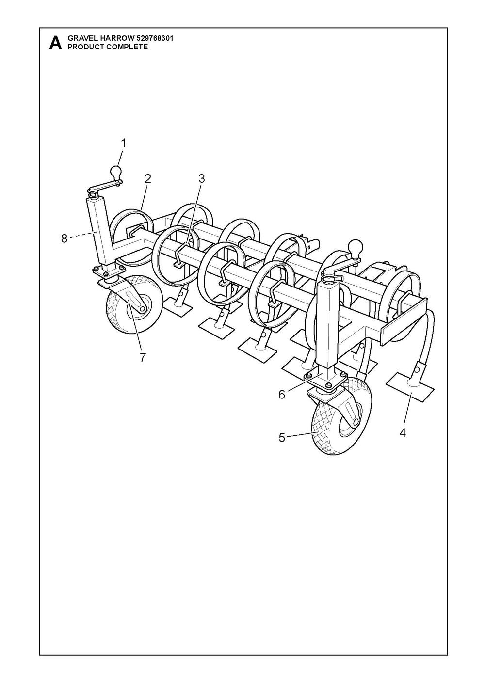 Complete Product Diagram and Parts List for ARGH5125V1  Husqvarna Lawn Tractor Accessories