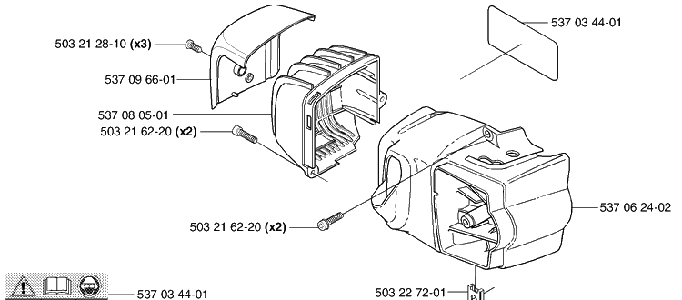 Covers Diagram and Parts List for 325HD60 (X-SERIES)(2002-06) Husqvarna Hedge Trimmer