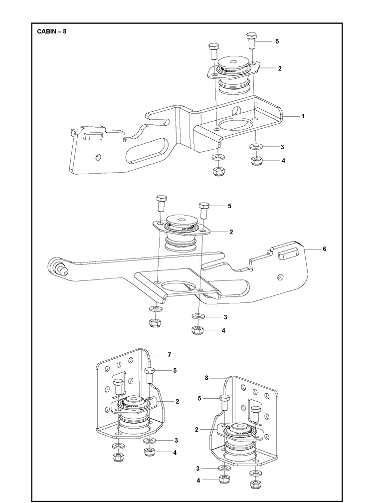 Cabin 9 Diagram and Parts List for P525  Husqvarna Lawn Mower