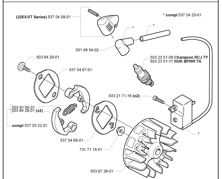 Fuel Tank 1 Diagram and Parts List for 322C 2000-10 Husqvarna Brush Cutter