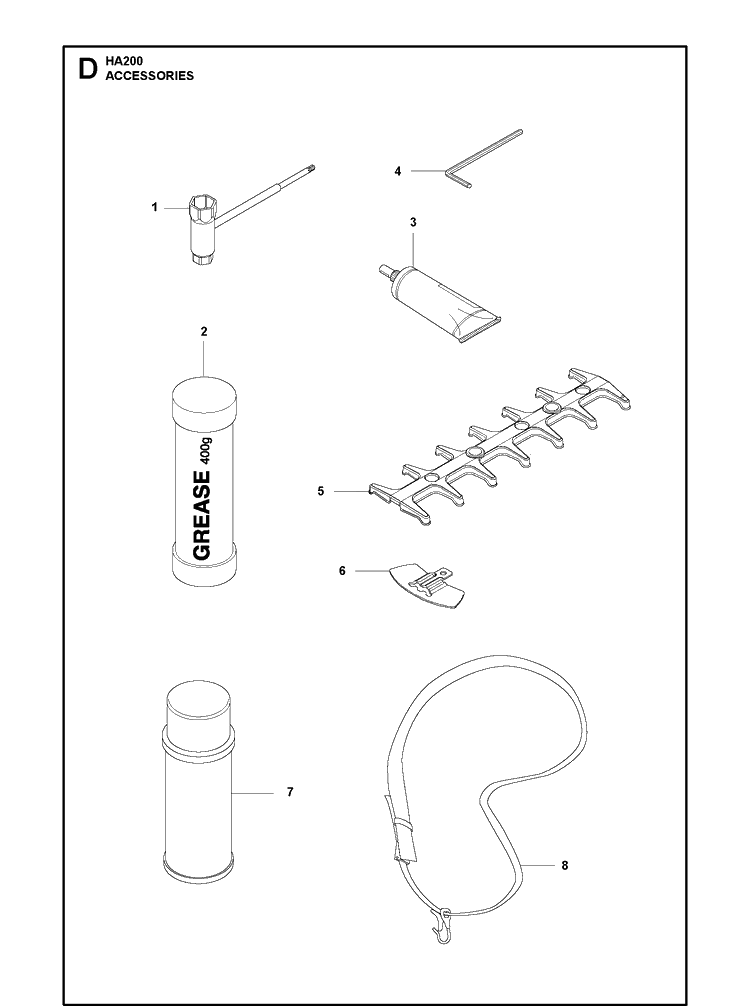 Accessories Diagram and Parts List for 596316501  Husqvarna Brush Cutter