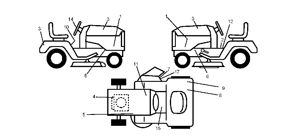 Decals Diagram and Parts List for LTH1842TWIN (96041005300, 960410053)(2007-03) Husqvarna Lawn Tractor