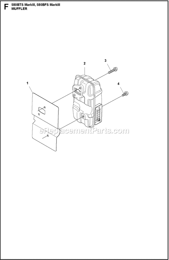 Starter Diagram and Parts List for 580BTSMARKIII  Husqvarna Leaf Blower / Vacuum