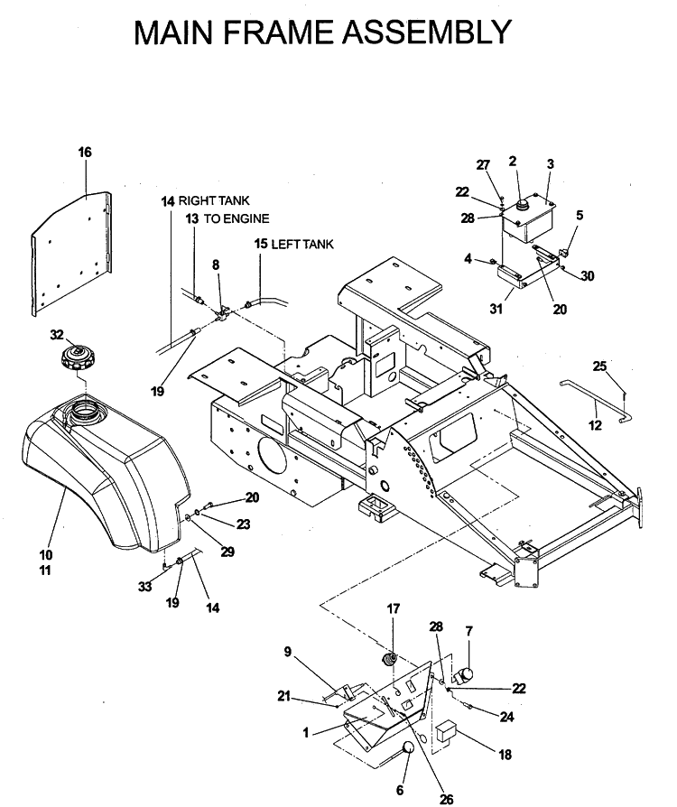 Frame 2 Diagram and Parts List for IZ5223 (968999526)(2006-08) Husqvarna Lawn Mower