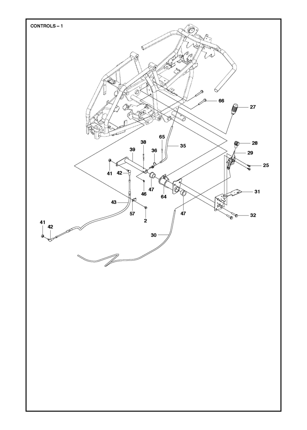 Controls Diagram and Parts List for R112C52014-2021  Husqvarna Lawn Tractor