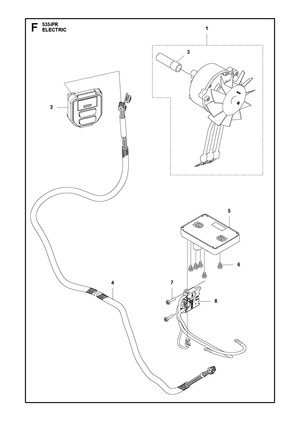 Electrical Diagram and Parts List for 535IFRBT  Husqvarna Brush Cutter