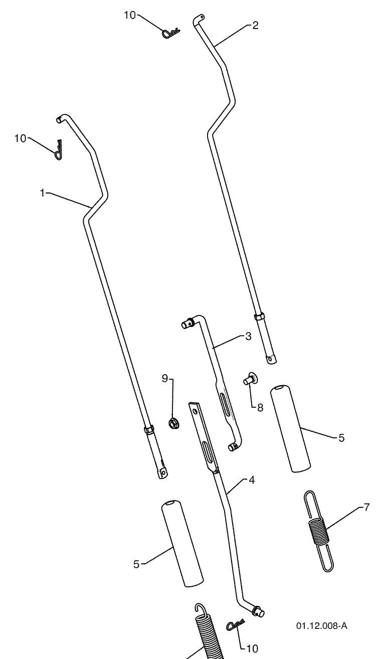 Handles - C Diagram and Parts List for 12524SB (96193004600)(2009-06) Husqvarna Snow Blower