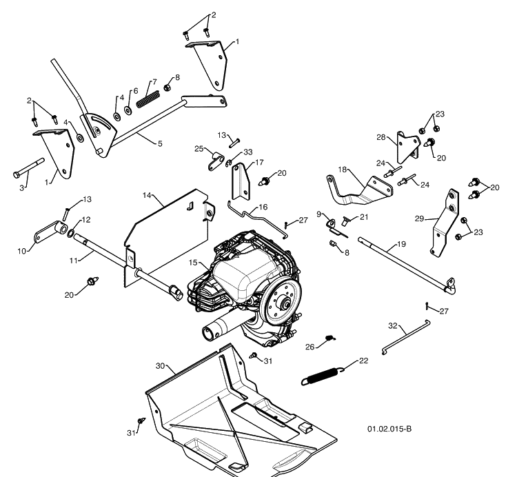 Drive - B Diagram and Parts List for 16530SBXLS (96193004101)(2009-06) Husqvarna Snow Blower