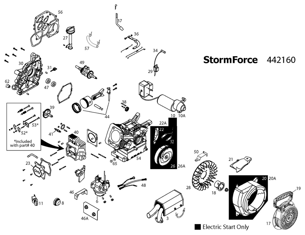 Engine Diagram and Parts List for PW5HK1865018YAB  Husqvarna Engine