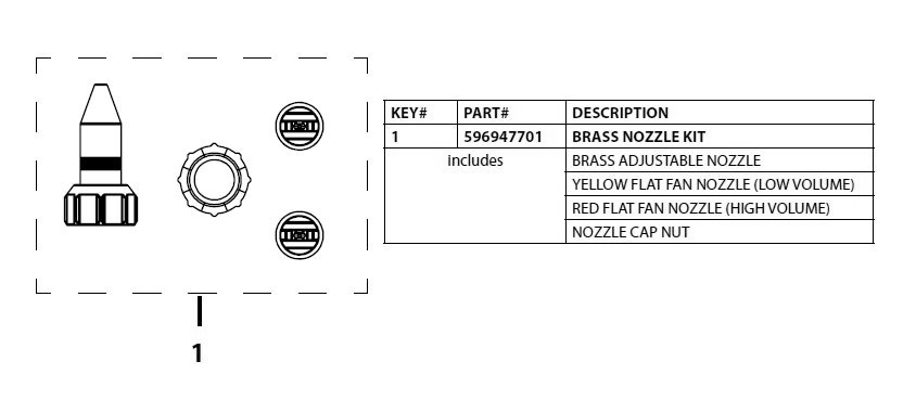Complete Product Diagram and Parts List for 48OZHHSPRAYER  Husqvarna Sprayer