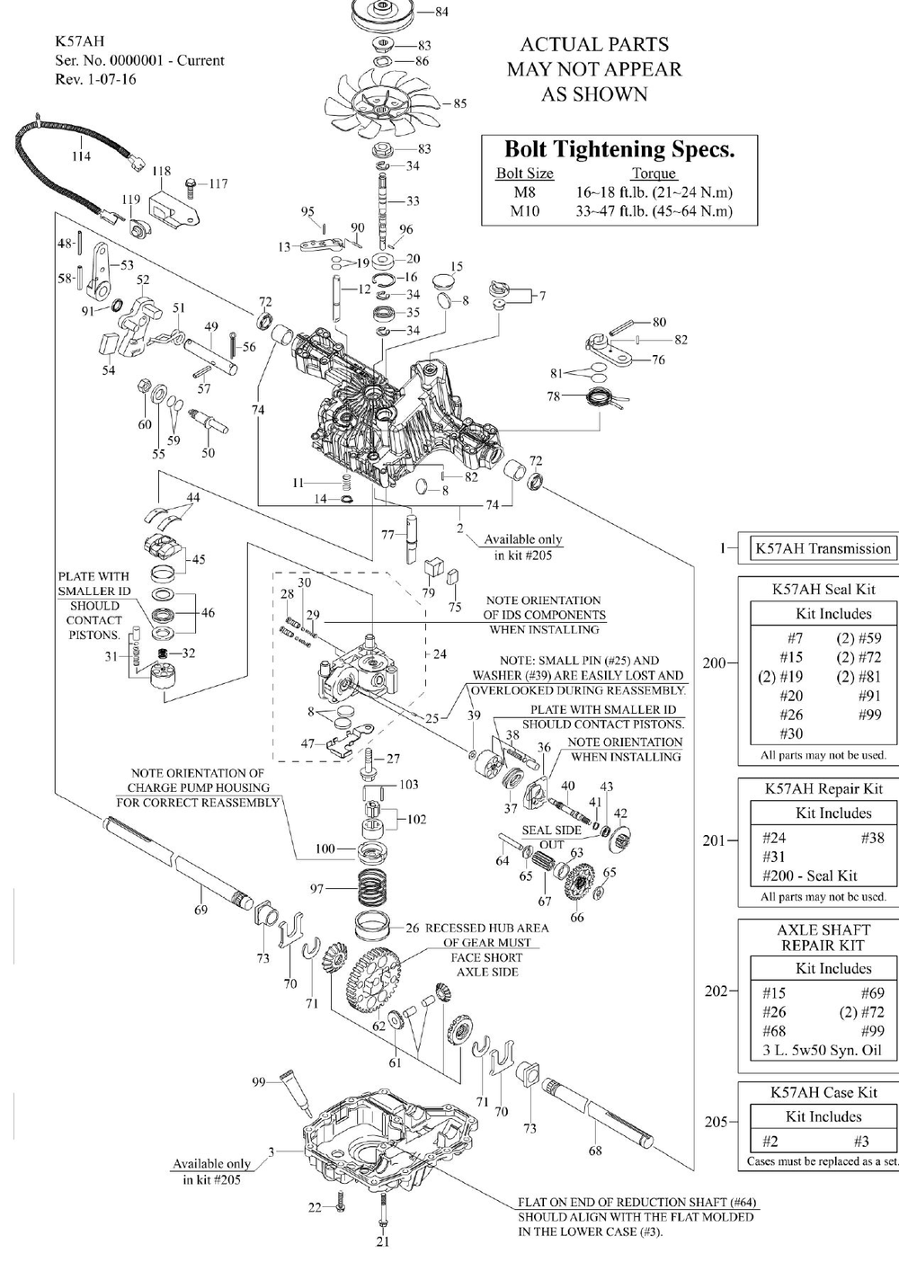 Complete Product Diagram and Parts List for K57AH K57R Husqvarna Engine