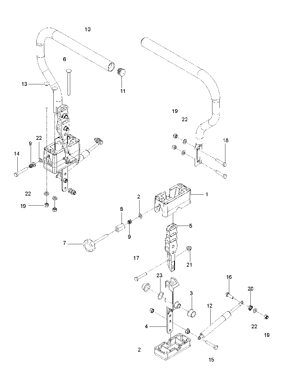 Steering Diagram and Parts List for EZC4824BF (966047501)(2010-05) Husqvarna Lawn Tractor