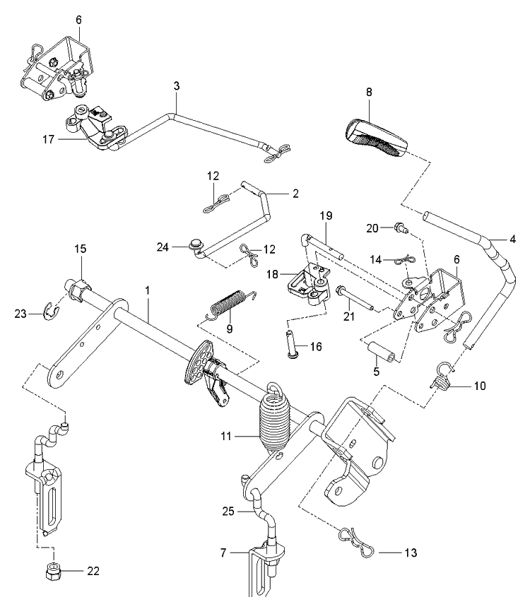 Mower Lift / Deck Lift Diagram and Parts List for Z248F (96784480101)(2018-10) Husqvarna Lawn Mower