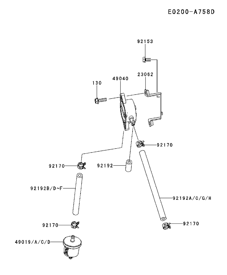 Fuel Valve Diagram and Parts List for FX751V-DS00 2017-09 Husqvarna Engine