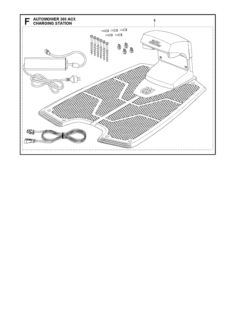 Charging Station 2 Diagram and Parts List for 265ACX 2013-01 Husqvarna Lawn Mower