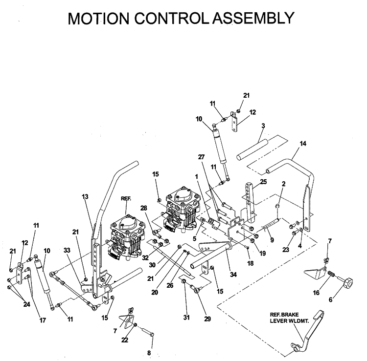 Controls Diagram and Parts List for IZ5223 (968999526)(2006-08) Husqvarna Lawn Mower