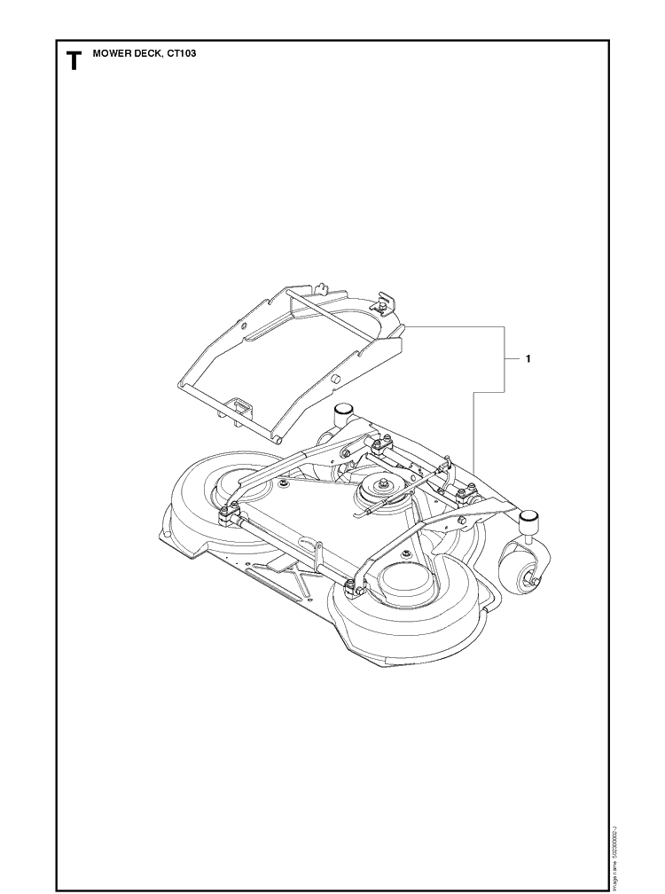 103cm Cutting Deck 2 Diagram and Parts List for R422TSAWD (966632501)(2011-03) Husqvarna Lawn Mower