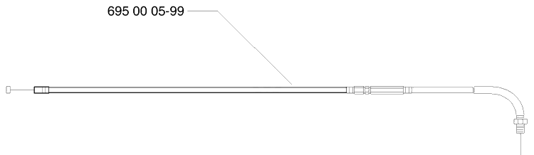Throttle Cable Diagram and Parts List for 155BF (Carb II)(2001-04) Husqvarna Leaf Blower / Vacuum
