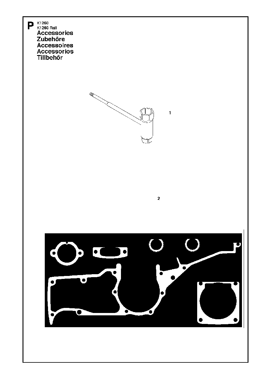 Tools Diagram and Parts List for K1260RAIL 2010-10 Husqvarna Circular Saw