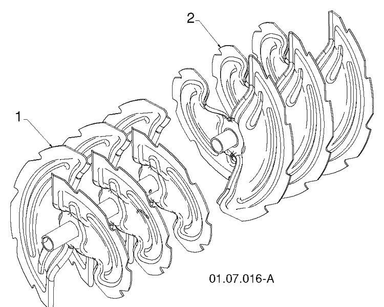 Auger Housing And Impeller Diagram and Parts List for 1830HV (96193007306)(2013-08) Husqvarna Snow Blower