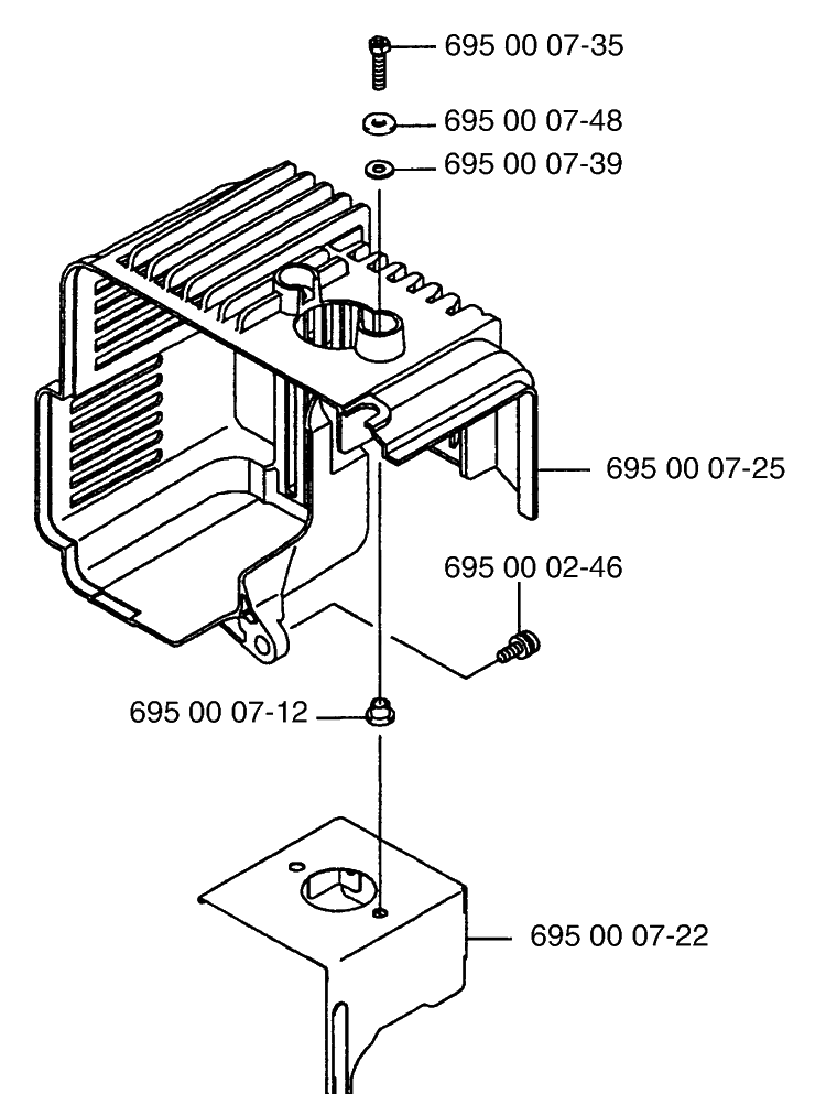 Shroud Diagram and Parts List for 145BT (Carb II)(2001-04) Husqvarna Leaf Blower / Vacuum