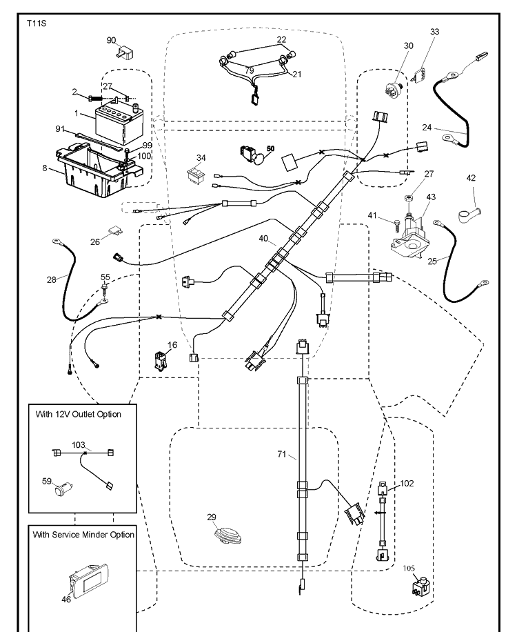 Electrical Diagram and Parts List for YTH2042TD (96041005404)(2011-06) Husqvarna Lawn Tractor