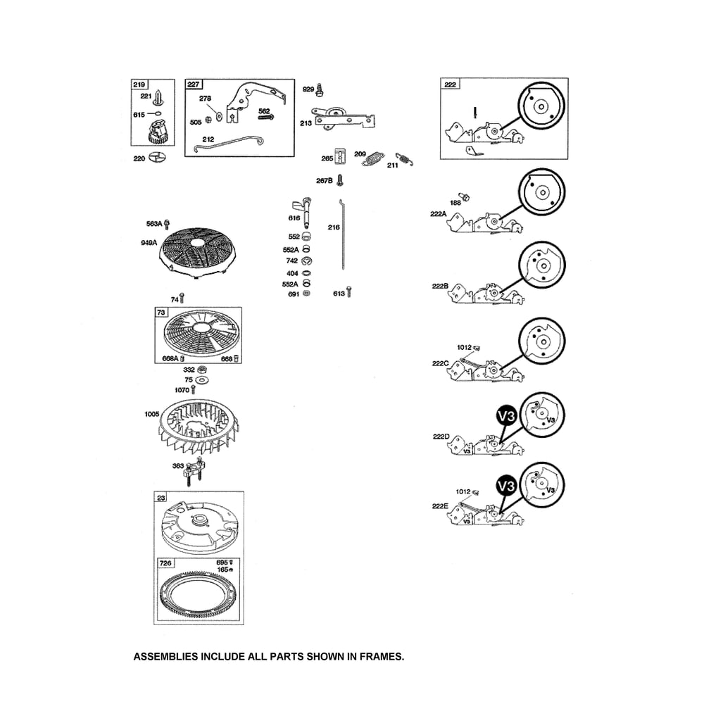 Engine >> Flywheel/Ignition/Governor Control Diagram and Parts List for YTH2348-917289570  Husqvarna Lawn Tractor