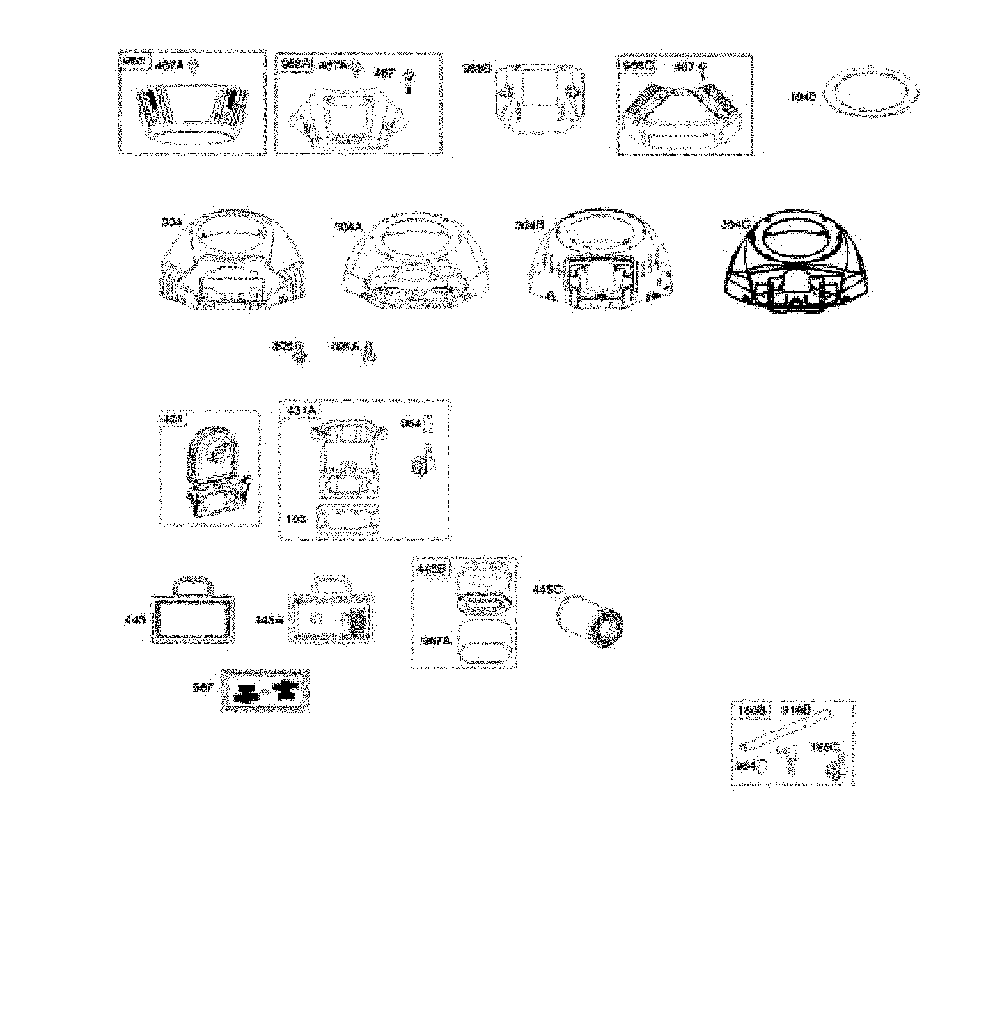 Blower housing/air cleaner Diagram and Parts List for 917240443  Husqvarna Lawn Tractor
