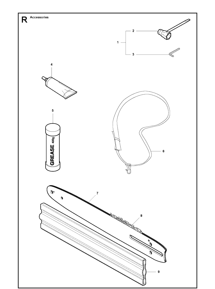 Accessories 4 Diagram and Parts List for 326P 20080900001-current Husqvarna Pole Saw